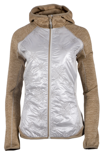 GTS 4029 L - Dámská hybridní bunda s kapucí - beige - 40