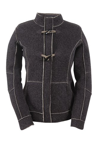 TRANUM - dámský sportovní kabátek ("wool-like") tmavě šedá - 42