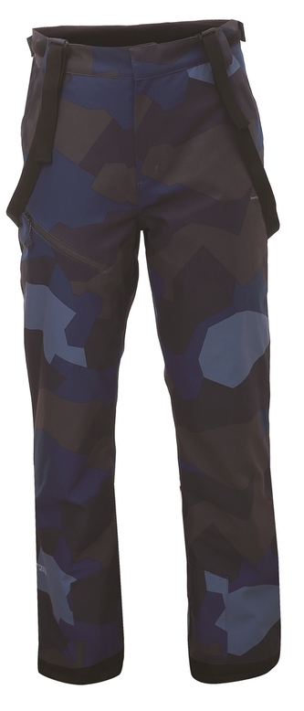 LINGBO - ECO pánské zateplené kalhoty s merinem - modrý maskáč - XL