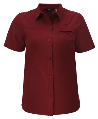 IGELFORS - Dámská outdoorová košile s krátkým rukávem - Wine red - XL