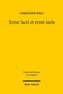 Error facti et error iuris