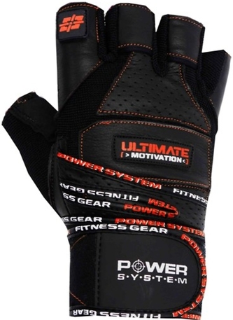 Power System Fitness rukavice ULTIMATE MOTIVATION - Černo, Žlutá - XXL