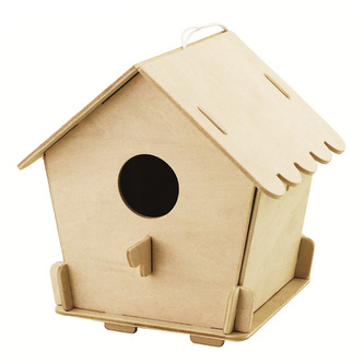 RoboTime dřevěné 3D puzzle Ptačí budka 3