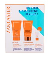 Lancaster Sun Beauty mléko na opalování Sun Beauty Sublime Tan Velvet Milk SPF30 50 ml + tělové mléko prodlužující opálení Golden Tan Maximizer After Sun Lotion 50 ml + fluid proti pigmentovým skvrnám SPF50 3 ml