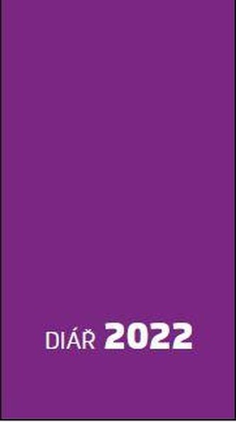 Diář 2022 - Týdenní, mix barev (černý, modrý, vínový, fialový)