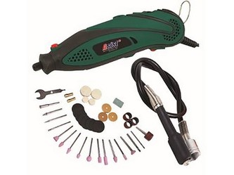 bruska mini přímá 135W v kufru, příslušenství 41díl. ASIST