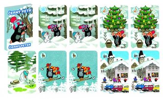 Černý Petr Krtek společenská hra - karty v papírové krabičce 6x9cm