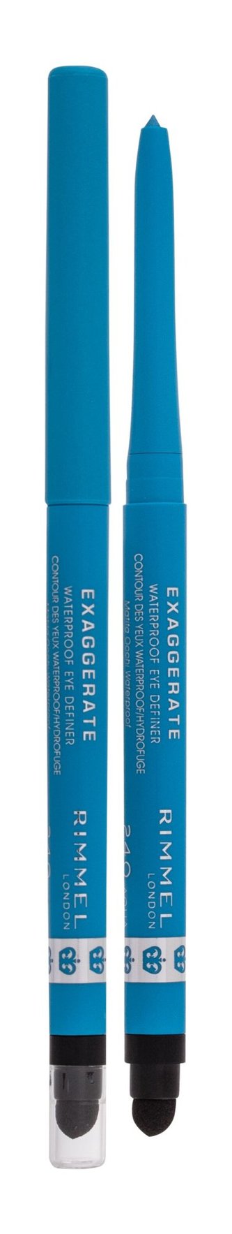 Rimmel London Exaggerate Tužka na oči 0,28 g 240 Aqua Sparkle Waterproof pro ženy
