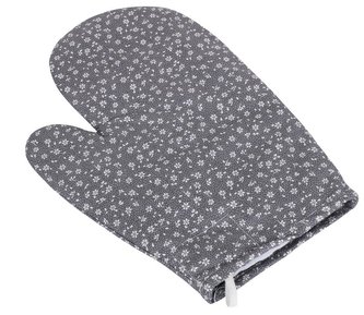 Kuchyňská chňapka - šedý kvítek - chňapka 28x18 cm