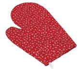 Kuchyňská chňapka - červený kvítek - chňapka 28x18 cm