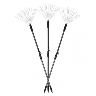 LED dekorace – zapichovací svítící větvičky, venkovní i vnitřní, studená bílá, časovač