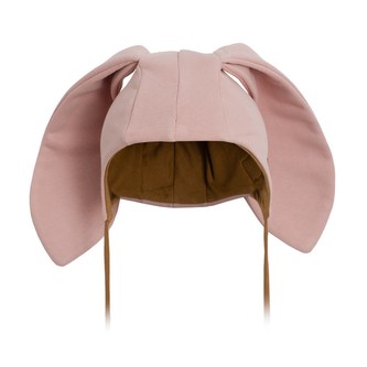 Kojenecká bavlněná čepička s oušky New Baby Favorite růžová - velikost 74 (6-9m)