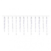 LED vánoční girlanda - rampouchy, 12 ks, 3,6 m, venkovní i vnitřní, studená bílá