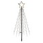 LED vánoční strom kovový, 180 cm, venkovní i vnitřní, teplá bílá, časovač
