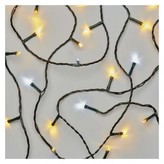 LED vánoční řetěz pulzující, 12 m, venkovní i vnitřní, teplá/studená bílá, časovač