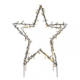 LED vánoční hvězda kovová, 56 cm, venkovní i vnitřní, teplá bílá