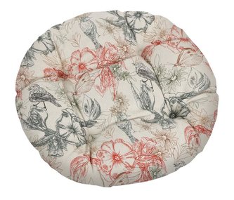 Sedák DANA prošívaný kulatý - ptáčci - průměr 40 cm