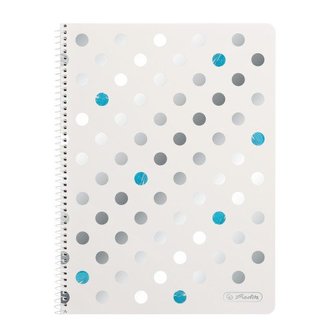 Herlitz - Spirálový blok A4/80 listů, čtvereček, Frozen Glam