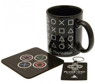 Dárkový set Playstation obsahuje hrnek/klíčenku/tácek