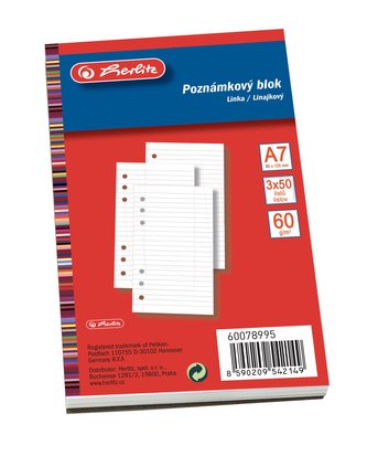 Herlitz - Poznámkový blok do TP - A7