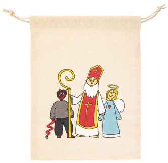 Zatahovací sáček Mikulášský 35x26 cm
