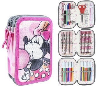 Školní trojdílné pouzdro Disney|Minnie: 42 položek (13 x 20 x 7 cm)