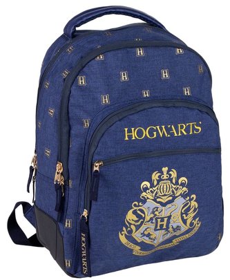 Batoh Harry Potter: Bradavice (objem 18,5 litrů|31 x 44 x 13,5 cm) modrý polyester