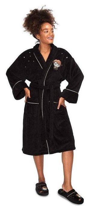 Dámský župan Harry Potter: Čaroděj z Bradavic - Hogwarts (univerzální) černý
