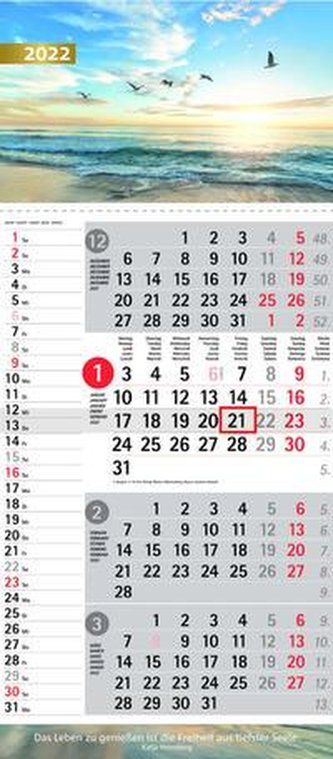 Noter 2022 - 4-Monatskalender