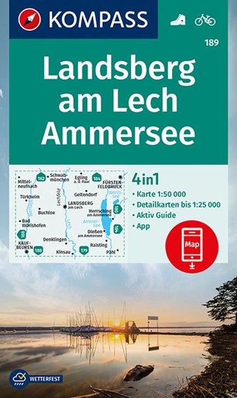 KOMPASS Wanderkarte Landsberg am Lech, Ammersee 1:50 000  LZ bis 2026