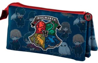 Trojitý penál na tužky Harry Potter: Erb Bradavic (24 x 14 x 11 cm)