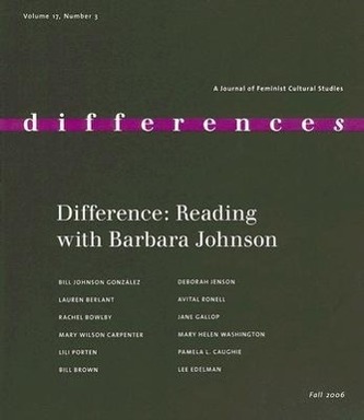 Difference: Reading with Barbara Johnson