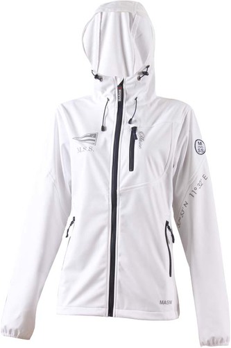 MARINE - dámská softshell.bunda s kapucí - White - XL