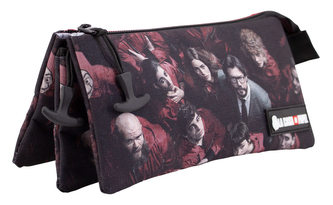 Trojitý penál na tužky Netflix|La Casa De Papel|Papírový dům: Together (23 x 11 x 10 cm)