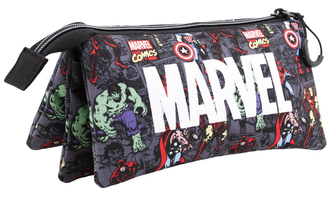 Trojitý penál na tužky Marvel: Brawl (23 x 11 x 10 cm)