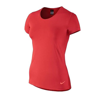 NIKE PRO HYPERCOOL SS, 10 | WOMEN TRAINING | WOMENS | SHORT SLEEVE TOP | LT CRIMSON/LT WILD MANGO | XL