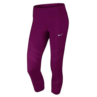 W NK CROP EPIC COOL, 10 | RUNNING | WOMENS | 3/4 LENGTH TIGHT | TRUE BERRY | M