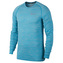 M NK DF KNIT TOP LS, 10 | RUNNING | MENS | LONG SLEEVE TOP | PALE GREY/VIVID SKY | L