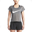 RUN FREE COOL SWOOSH SS, 10 | RUNNING | WOMENS | SHORT SLEEVE TOP | BLACK/WHITE/REFLECTIVE SILV | M