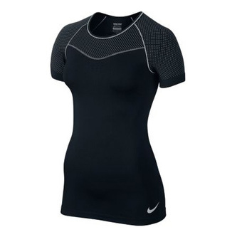 NIKE PRO HC LIMITLESS SS TOP, 10 | WOMEN TRAINING | WOMENS | SHORT SLEEVE TOP | BLACK/WOLF GREY/WOLF GREY | M