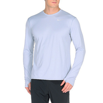 M NK TOP CORE CREW, 10 | RUNNING | MENS | SHORT SLEEVE TOP | WOLF GREY | L