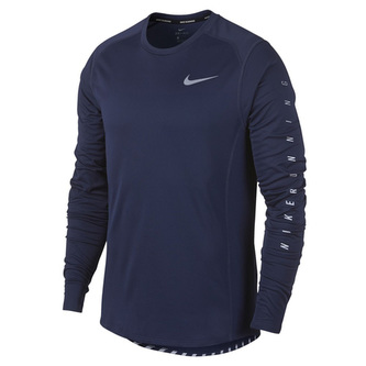 M NK FLSH MLR TOP LS SNL GX, 10 | RUNNING | MENS | LONG SLEEVE TOP | BINARY BLUE | XL