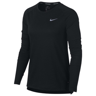 W NK BRTHE TAILWIND TOP LS, 10 | RUNNING | WOMENS | SHORT SLEEVE TOP | BLACK | XL