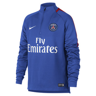 PSG Y NK DRY SQD DRIL TOP, 10 | FOOTBALL/SOCCER | YOUTH UNISEX | LONG SLEEVE TOP | HYPER COBALT/HYPER COBALT/RUSH | XS