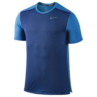 NIKE DRI-FIT RACING PR SS, 10 | RUNNING | MENS | SHORT SLEEVE TOP | LT PHOTO BLUE/REFLECTIVE SILV | L