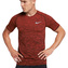 M NK DF KNIT TOP SS, 10 | RUNNING | MENS | SHORT SLEEVE TOP | PORT WINE/HYPER CRIMSON | XL