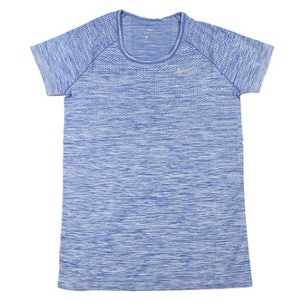 W NK DF KNIT TOP SS, 10 | RUNNING | WOMENS | SHORT SLEEVE TOP | BLUE JAY/HYDROGEN BLUE | S