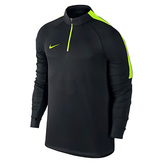 M NK SQD DRIL TOP, 10 | FOOTBALL/SOCCER | MENS | LONG SLEEVE TOP | BLACK/ELECTRIC GREEN/ELECTRIC | XL