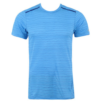 DF COOL TAILWIND STRIPE SS, 10 | RUNNING | MENS | SHORT SLEEVE TOP | UNIVERSITY BLUE/REFLECTIVE SIL | M