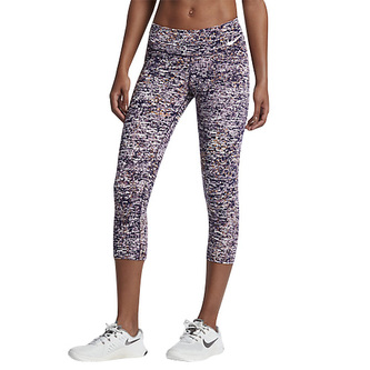 W NK PWR LGNDRY CPRI FUZ GLCH, 10 | WOMEN TRAINING | WOMENS | 3/4 LENGTH TIGHT | BLEACHED LILAC/PURPLE DYNASTY/ | M